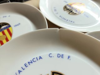 Platos Conmemorativos Valencia C.F. Bodas de Oro