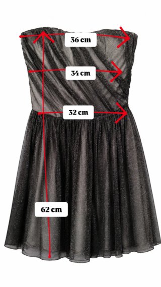 Vestido de fiesta plateado y negro