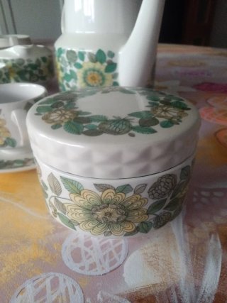 Juego de café porcelana floral