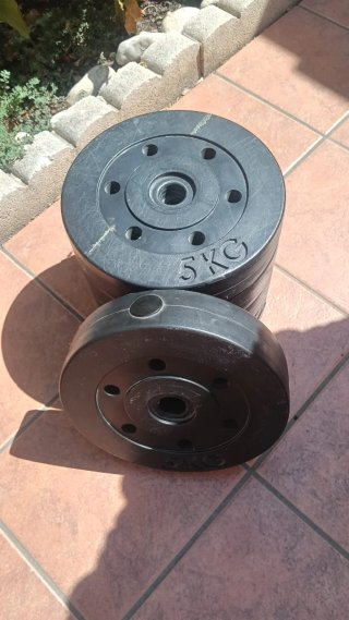Discos de pesa 5 kg gym