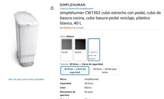 Cubo basura  blanco 40L Solo envío inpost!