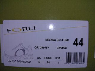 ZAPATO FORLI S3 NEGRO T-44