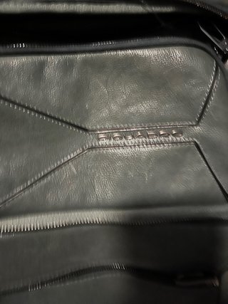 Mochila Piquadro Cuero Gris/Verde