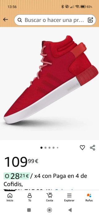 Zapatillas Adidas tubular talla 41.   3 puestas