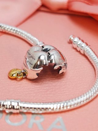 Pulsera Pandora Corazón 19 cm Plata Disney Ale