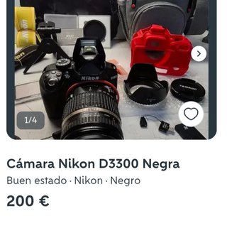 Cámara Nikon D3300 Negra