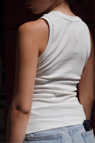 Camiseta Miu Miu Blanca Mujer