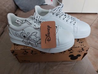 Scarpe Disney Stitch Bianche Argento