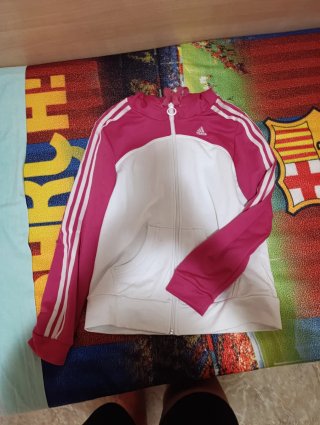 Abbigliamento sportivo Adidas per bambina rosa e bianco
