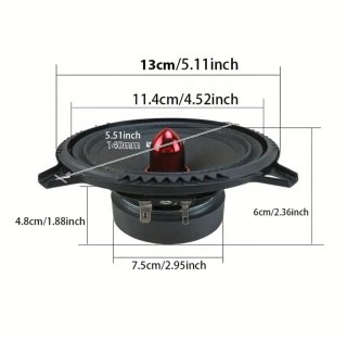 2 Altavoces Coche QPertors 5" de 500W Max 100W RMS