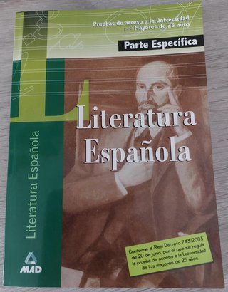 Literatura española, prueba acceso universidad ...