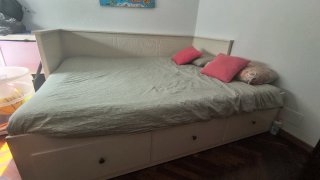 Diván Hemnes Ikea Blanco con Cajones