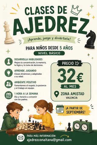 Clases grupales de ajedrez