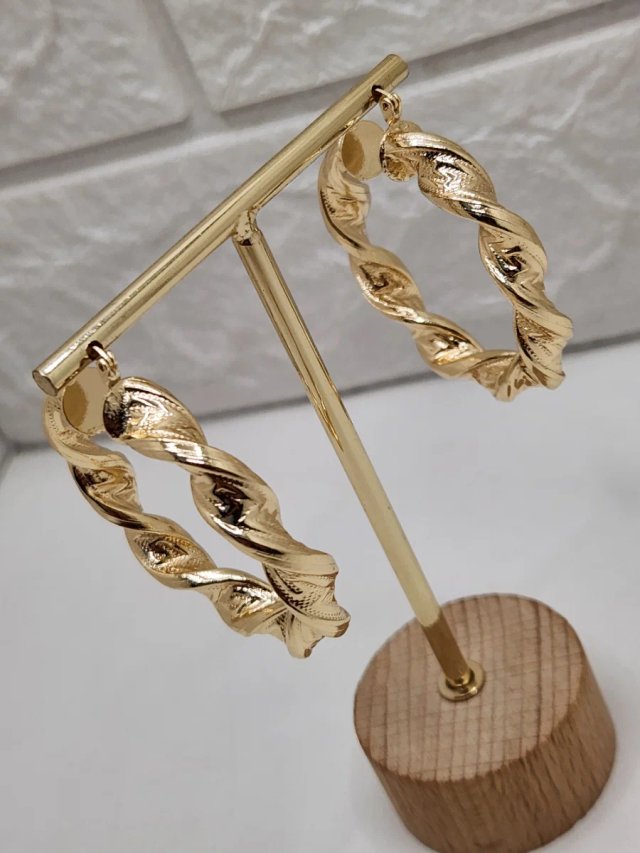 Pendientes Aro Greca Goldfilled 5cm