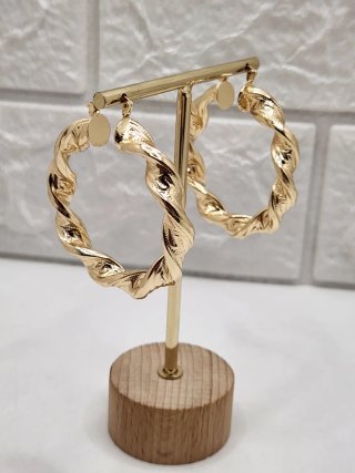 Pendientes Aro Greca Goldfilled 5cm