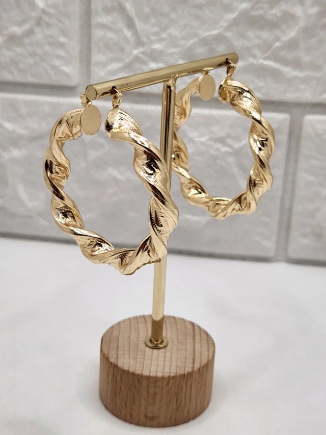 Pendientes Aro Greca Goldfilled 5cm