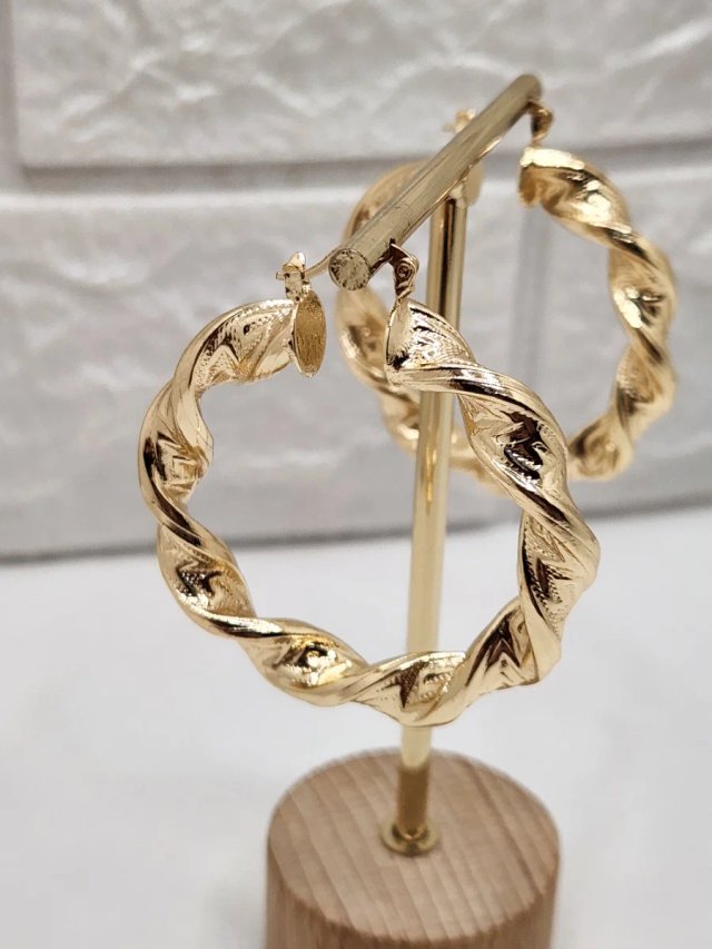 Pendientes Aro Greca Goldfilled 5cm