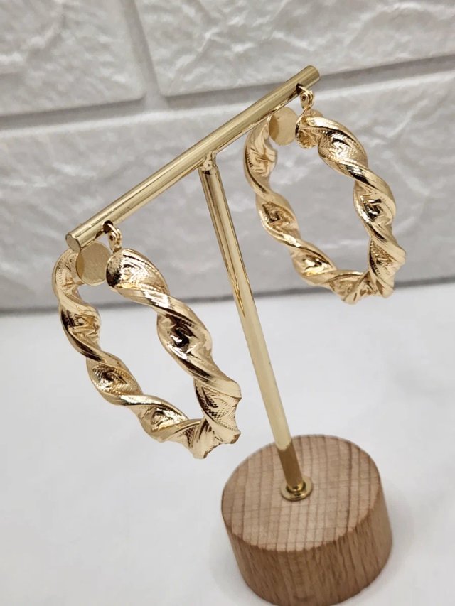 Pendientes Aro Greca Goldfilled 5cm