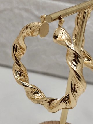 Pendientes Aro Greca Goldfilled 5cm