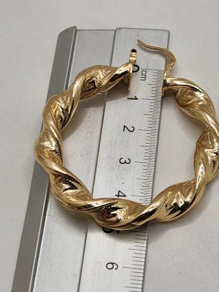 Pendientes Aro Greca Goldfilled 5cm