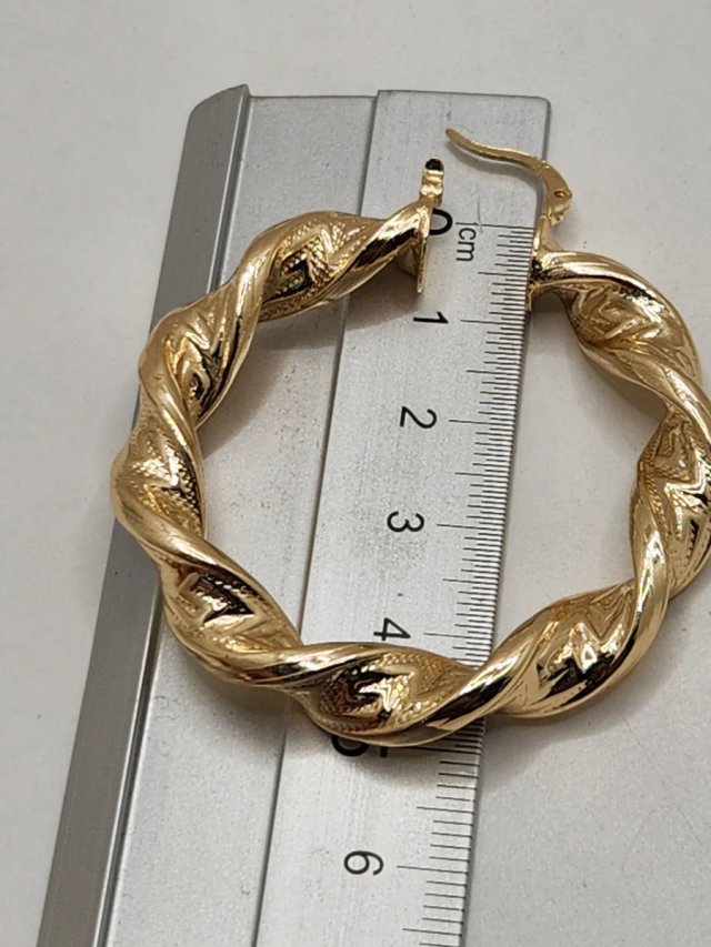 Pendientes Aro Greca Goldfilled 5cm