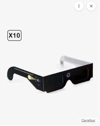 Gafas eclipse solar 7 adultos + 1 niño