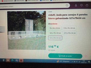 Jaula conejos galvanizada nueva