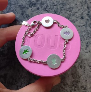 Pulsera Tous Esmalte Corazón, Rana, Niña