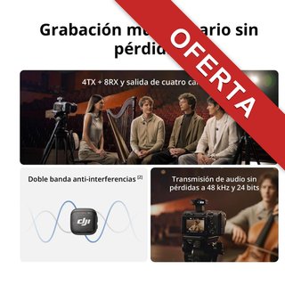DJI Mic 3 micrófono inalámbrico 2 TX 1 RX