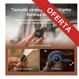DJI Mic 3 micrófono inalámbrico 2 TX 1 RX