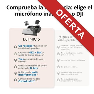 DJI Mic 3 micrófono inalámbrico 2 TX 1 RX