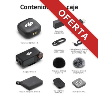 DJI Mic 3 micrófono inalámbrico 2 TX 1 RX