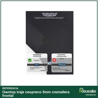 Owntop traje neopreno 5mm cremallera frontal