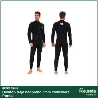Owntop traje neopreno 5mm cremallera frontal