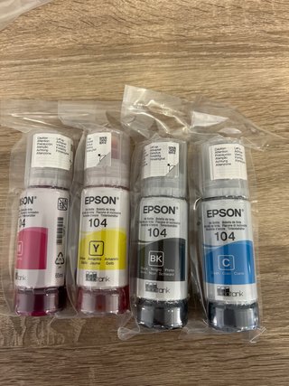 4 Tintas Epson Ecotank 104 (CMYBK)
