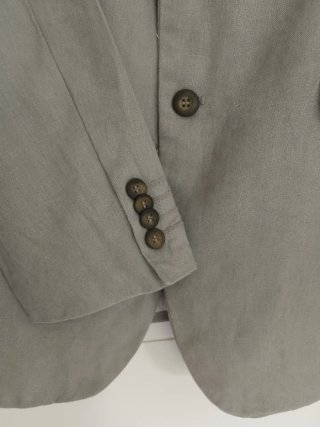 Chaqueta Lino Hombre Gris