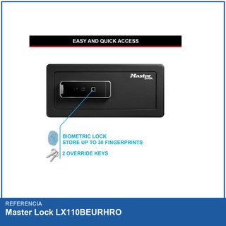 Master Lock LX110BEURHRO caja fuerte biométrica