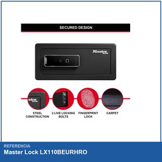 Master Lock LX110BEURHRO caja fuerte biométrica