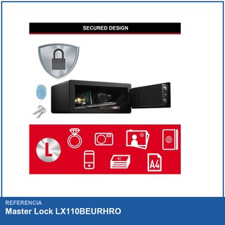 Master Lock LX110BEURHRO caja fuerte biométrica