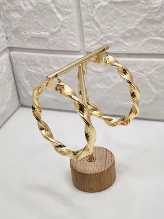 Pendientes Aro Rizado Goldfilled 7cm