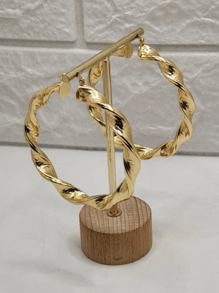 Pendientes Aro Rizado Goldfilled 7cm