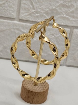 Pendientes Aro Rizado Goldfilled 7cm