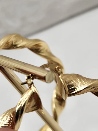 Pendientes Aro Rizado Goldfilled 7cm