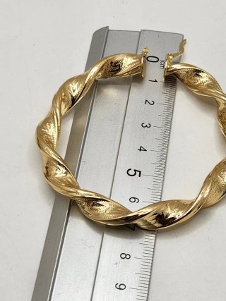Pendientes Aro Rizado Goldfilled 7cm