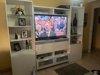 Mueble de TV modular blanco y negro