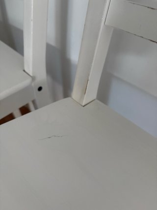 2 Sillas Madera Blanca IKEA