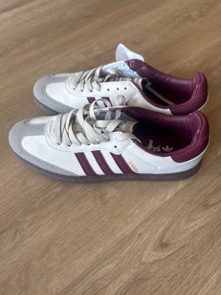 Adidas Samba Blancas y Granate Talla 42