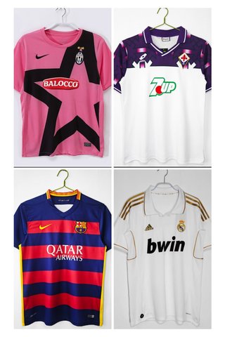 Camisetas de fútbol (Retro, Manga corta)