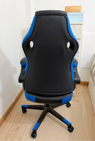 Silla Gaming Azul y Negra