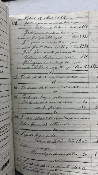Libro contabilidad inventario tienda 1878